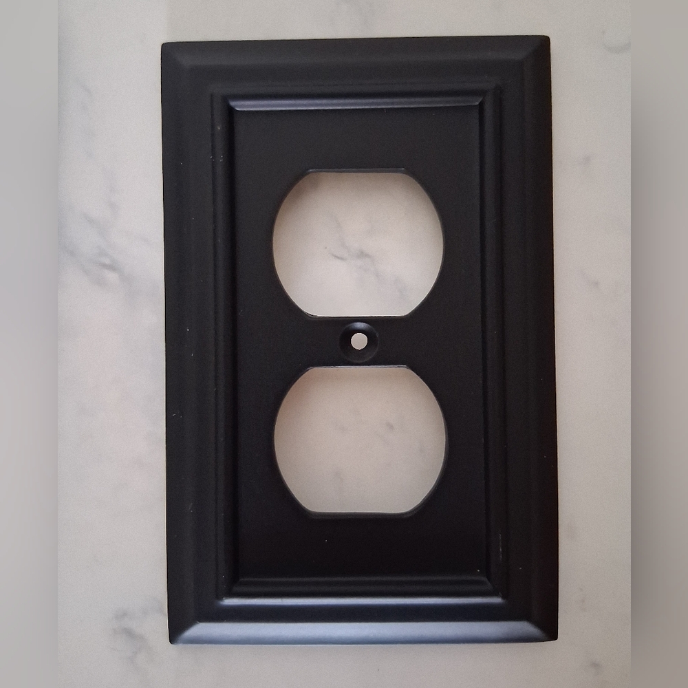 3PCS Matte Black Decorative Outlet Covers
